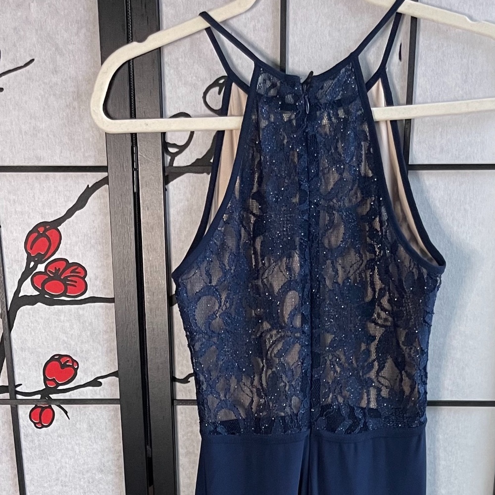 Navy formal maxi dress
